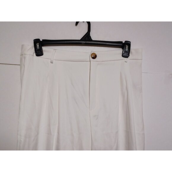 SweatyRocks Womens Elegant Solid White XL (34X31) Pants Office Trousers - Picture 2 of 5